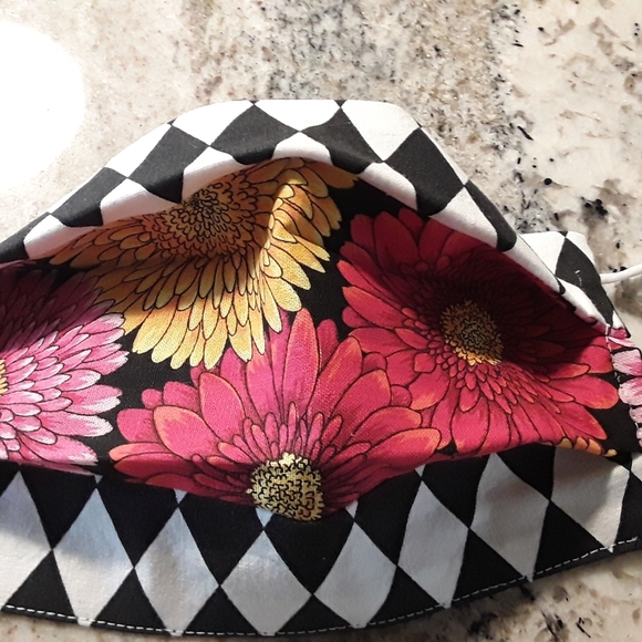 handmade Accessories - Mackenzie Childs inspired face mask harleyquinn